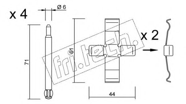 Set accesorii, placute frana