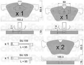 set placute frana,frana disc