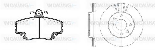 Set frana, frana disc