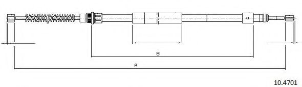 Cablu, frana de parcare