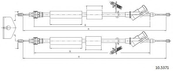 Cablu, frana de parcare