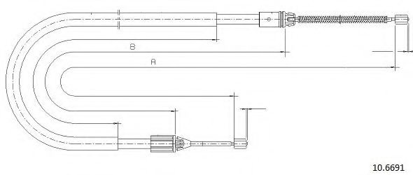 Cablu, frana de parcare
