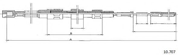 Cablu, frana de parcare