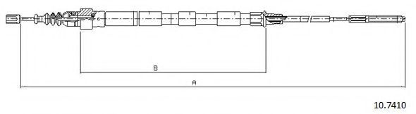 Cablu, frana de parcare