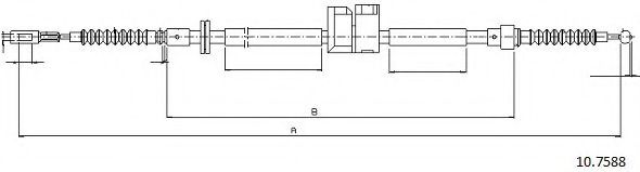 Cablu, frana de parcare