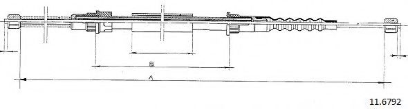 Cablu, frana de parcare