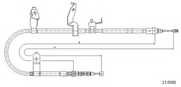 Cablu, frana de parcare