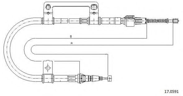 Cablu, frana de parcare