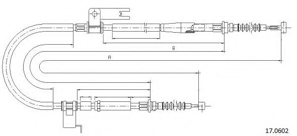 Cablu, frana de parcare