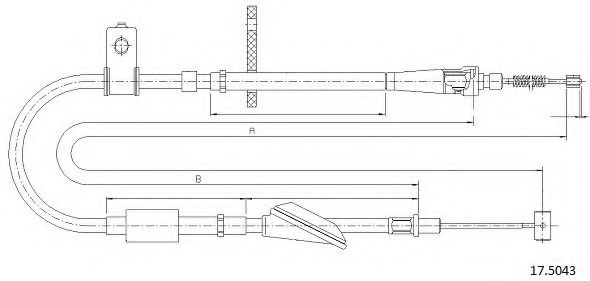 Cablu, frana de parcare
