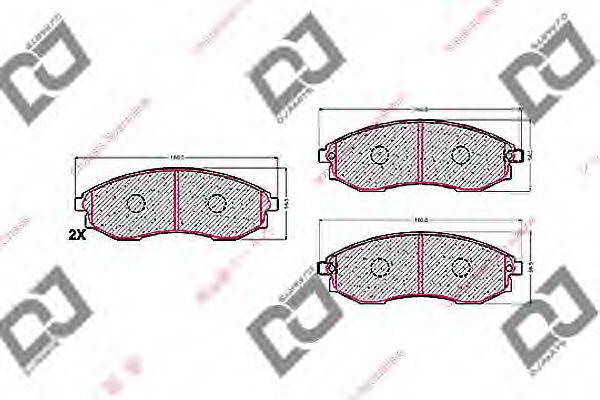 set placute frana,frana disc