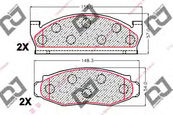 set placute frana,frana disc