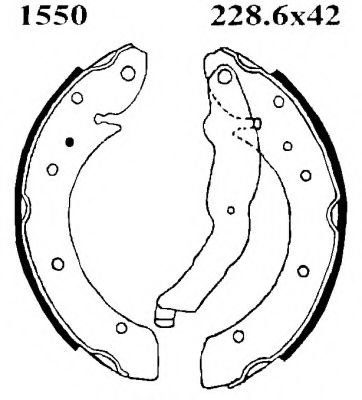 Set frana, frana tambur