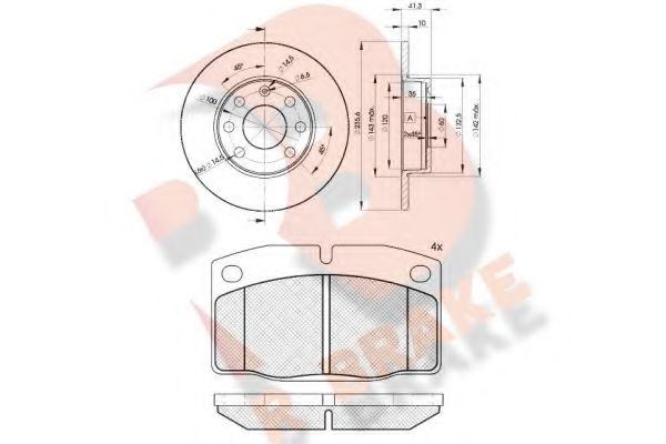 Set frana, frana disc