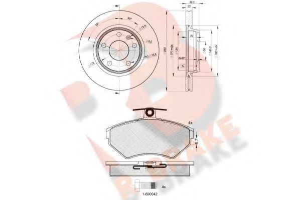 Set frana, frana disc