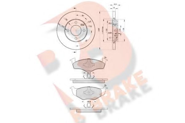 Set frana, frana disc