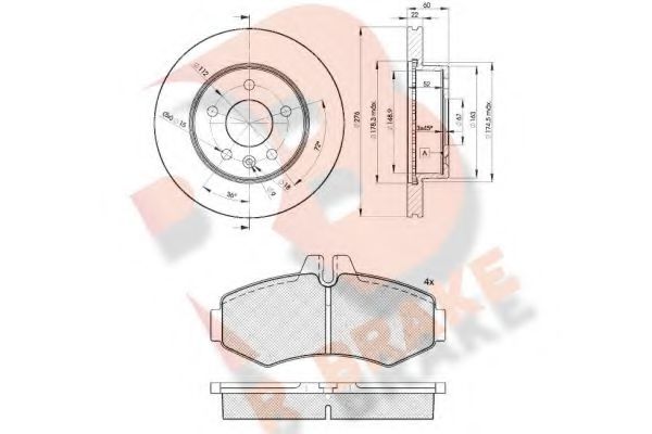 Set frana, frana disc