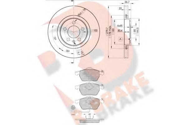 Set frana, frana disc