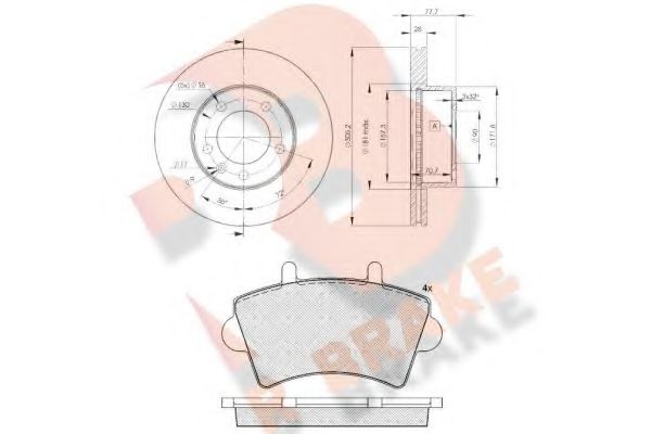 Set frana, frana disc