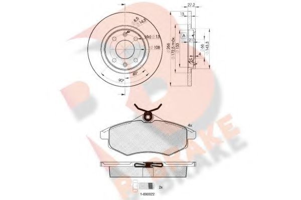 Set frana, frana disc