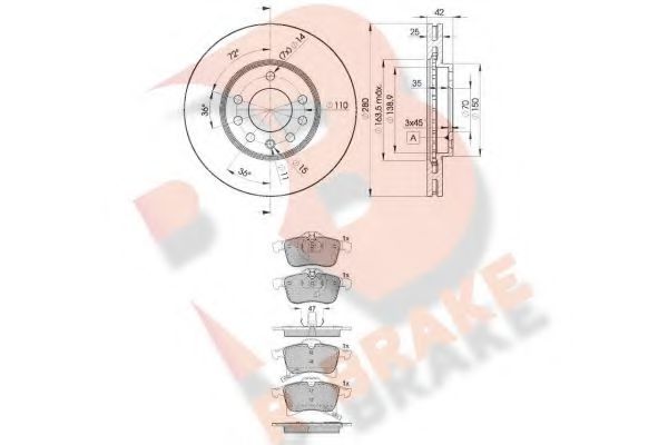 Set frana, frana disc