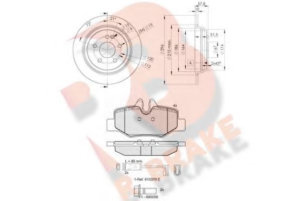 Set frana, frana disc