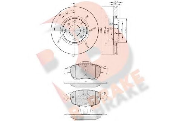 Set frana, frana disc
