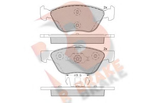 set placute frana,frana disc
