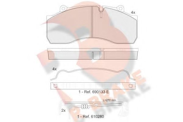 set placute frana,frana disc