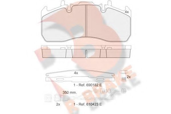 set placute frana,frana disc