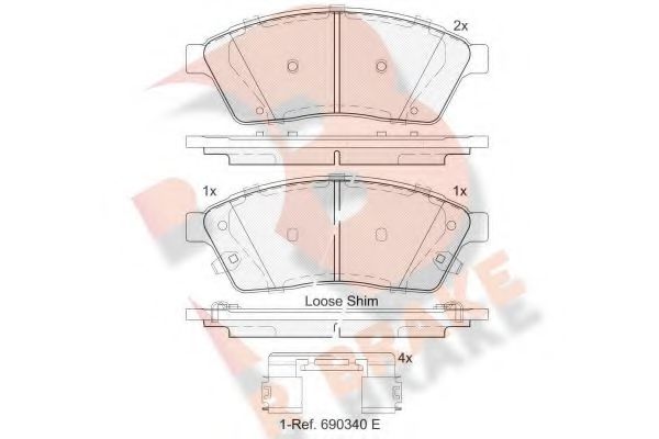 set placute frana,frana disc