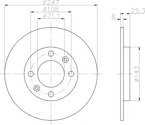 Set frana, frana disc